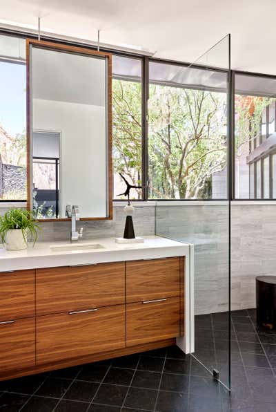  Modern Family Home Bathroom. Hillside Modern Oasis by Anita Lang/IMI Design.