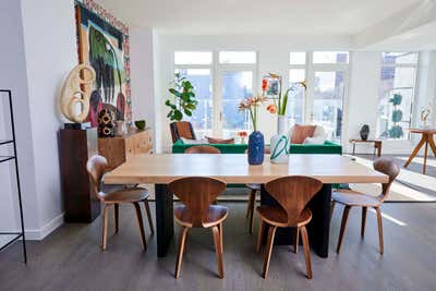 Eclectic Dining Room. Harlem Penthouse by Right Meets Left Interior Design.
