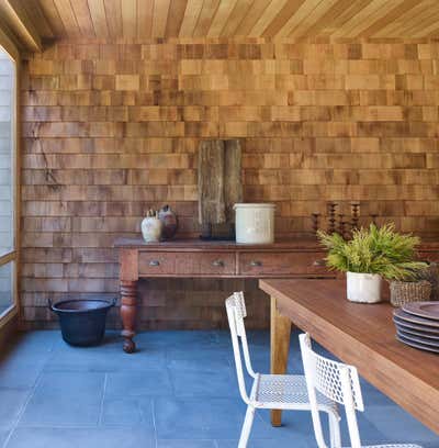 Modern Patio and Deck. East Hampton Farmhouse by Dan Scotti Design.