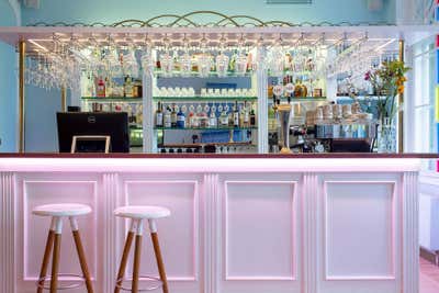  Mid-Century Modern Art Deco Restaurant Bar and Game Room. Lee restaurant by Marit Ilison Creative Atelier.