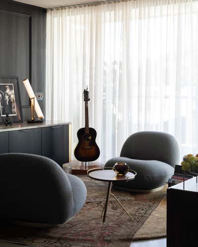  Art Deco Apartment Living Room. Sunset Strip Sanctuary by Studio Palomino.