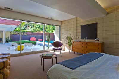  Mid-Century Modern Family Home Bedroom. Interior Design Fickett House by Hildebrandt Studio.