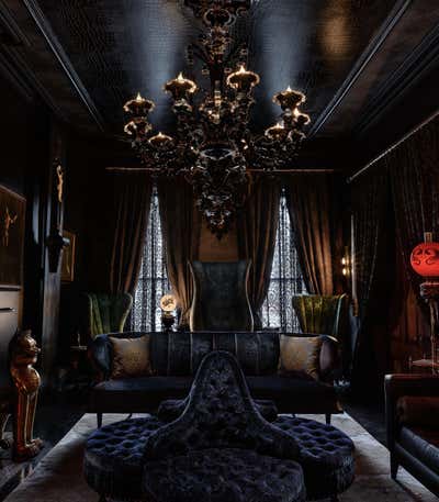  Asian Family Home Living Room. Raven Vanguard House  by Raven Vanguard Design Studio, LLC.