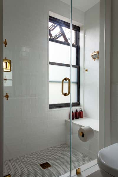  Industrial Transitional Apartment Bathroom. Prospect Park West by Studio SFW.