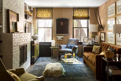  Mid-Century Modern Apartment Living Room. West Village  by Studio SFW.