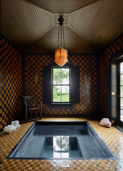  Eclectic Country House Bathroom. North Fork Folly by Hadley Wiggins Inc..
