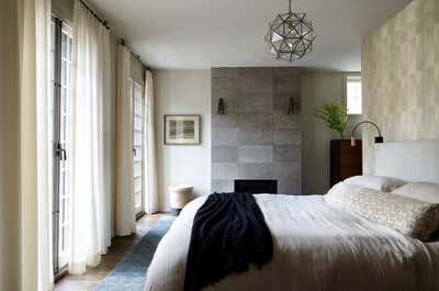  Mid-Century Modern Family Home Bedroom. Beacon Hill Carriage House by LTK Interiors.