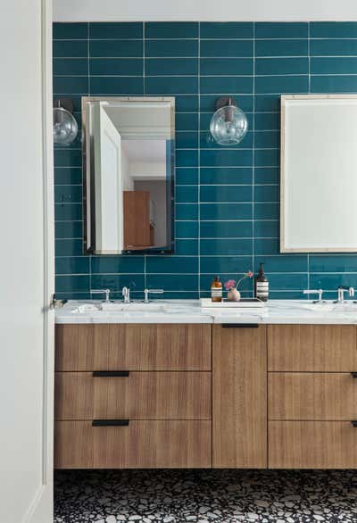  Modern Mid-Century Modern Family Home Bathroom. Beacon Hill Carriage House by LTK Interiors.