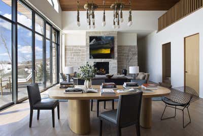  Contemporary Mid-Century Modern Family Home Dining Room. Aldasoro Ranch by Kimille Taylor Inc.