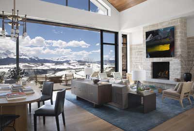  Contemporary Family Home Living Room. Aldasoro Ranch by Kimille Taylor Inc.