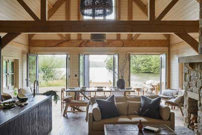  Rustic Country House Living Room. Boathouse, Ewhurst Park by Design Stories.
