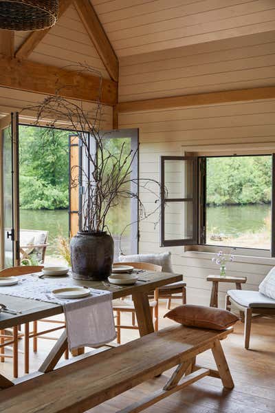  Scandinavian Country House Living Room. Boathouse, Ewhurst Park by Design Stories.