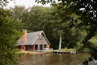  Rustic Country House Exterior. Boathouse, Ewhurst Park by Design Stories.