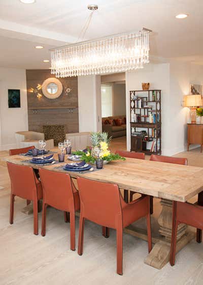 Beach Style Dining Room. NEW JERSEY SHORE by Dana Nicholson Studio Inc..