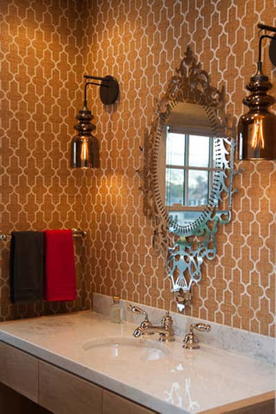  Mediterranean Bathroom. NEW JERSEY SHORE by Dana Nicholson Studio Inc..