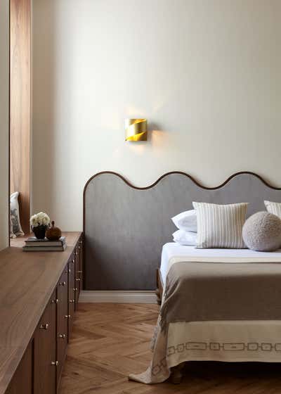  French Scandinavian Apartment Bedroom. West Village Residence by Cochineal Design.