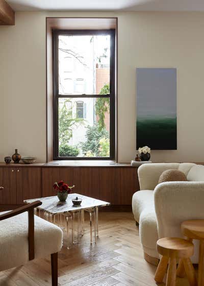  Art Deco Scandinavian Apartment Living Room. West Village Residence by Cochineal Design.
