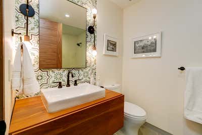  Organic Southwestern Bohemian Vacation Home Bathroom. Modern Hacienda  by HABITAT Studio.