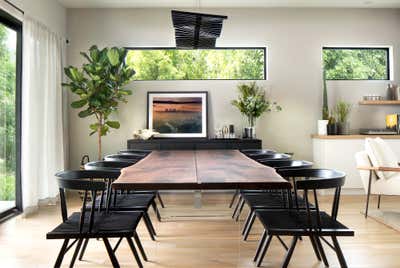  Transitional Modern Bachelor Pad Dining Room. Wolff Street by HABITAT Studio.