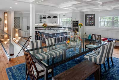 Beach Style Beach House Dining Room. 2 Pierce Lane by HABITAT Studio.