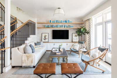 Coastal Beach House Living Room. Lido House by Mehditash Design LLC.