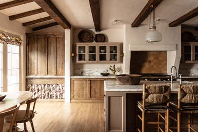  English Country Family Home Kitchen. Brentwood Spanish Revival by Studio Jake Arnold.
