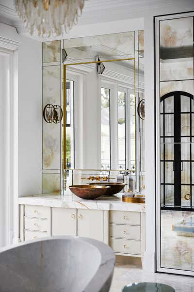  Hollywood Regency Maximalist Family Home Bathroom. Alchemy House by Dylan Farrell Design.