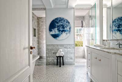 Transitional Bathroom. A Georgian-style Sydney Estate by Dylan Farrell Design.