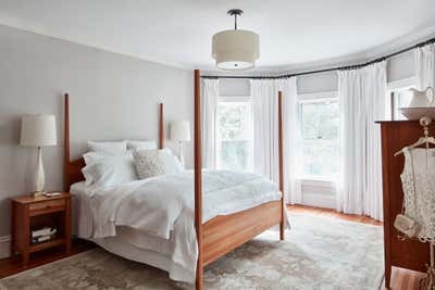  Mid-Century Modern Family Home Bedroom. Highlands Victorian by Sarah Cole Interiors.