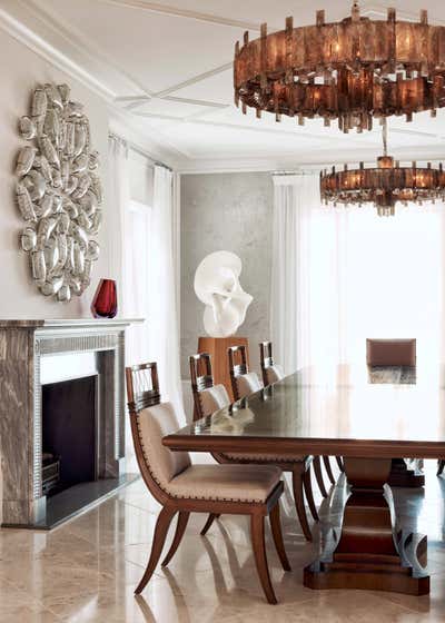  Hollywood Regency Family Home Dining Room. A Georgian-style Sydney Estate by Dylan Farrell Design.