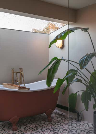  Contemporary Bohemian Family Home Bathroom. Metamorphic Artist's Residence by Anouska Tamony Designs.