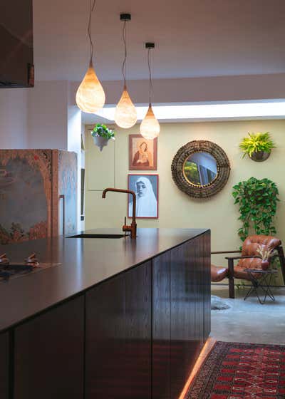  Asian Bohemian Family Home Kitchen. Metamorphic Artist's Residence by Anouska Tamony Designs.