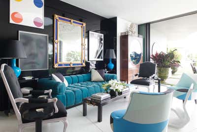  Maximalist Bachelor Pad Living Room. Beverly Hills Bachelor Pad by Redd Kaihoi.