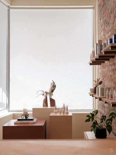  Minimalist Organic Retail Lobby and Reception. The Next - An Aesthetic Boutique by Two Muse Studios.