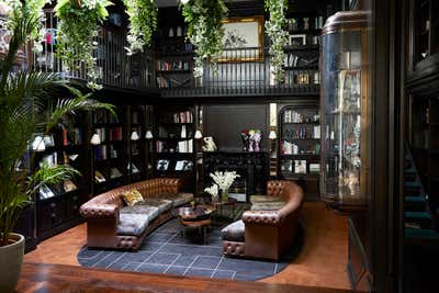  Traditional Maximalist Family Home Bar and Game Room. Notting Hill Villa by Spinocchia Freund.