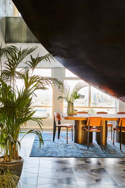  Contemporary Mid-Century Modern Dining Room. Centre Point Penthouse by Spinocchia Freund.