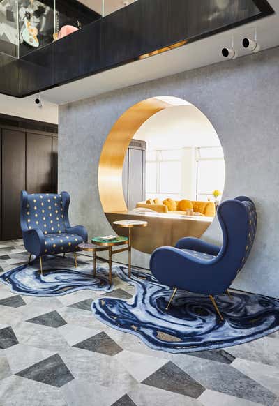  Eclectic Modern Entry and Hall. Centre Point Penthouse by Spinocchia Freund.