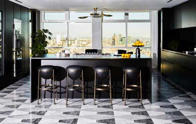  Mid-Century Modern Kitchen. Centre Point Penthouse by Spinocchia Freund.