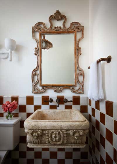  Eclectic Transitional Country House Bathroom. Westport Pastoral by Nina Farmer Interiors.