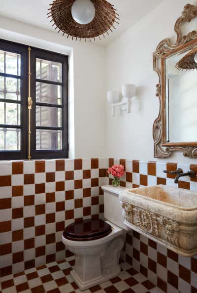 Eclectic Bathroom. Westport Pastoral by Nina Farmer Interiors.