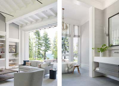  Modern Vacation Home Bedroom. Tahoe Lake House by Lauren Nelson Design.