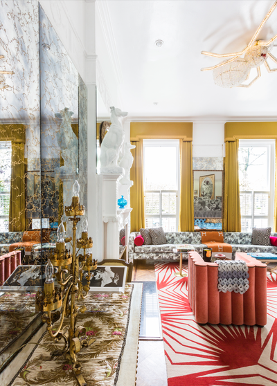  Hollywood Regency Maximalist Living Room. Cherokee by Lucinda Loya Interiors.