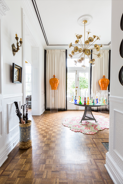  Hollywood Regency Family Home Entry and Hall. Cherokee by Lucinda Loya Interiors.