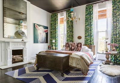  Maximalist Family Home Bedroom. Cherokee by Lucinda Loya Interiors.