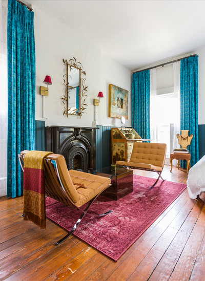  Art Deco Eclectic Family Home Bedroom. Cherokee by Lucinda Loya Interiors.