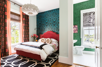  Eclectic Family Home Bedroom. Cherokee by Lucinda Loya Interiors.