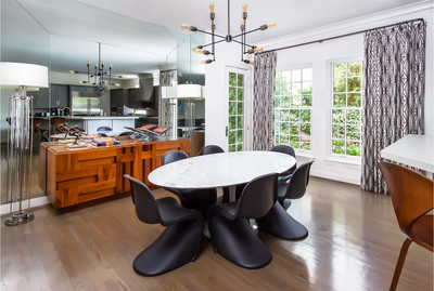  Art Deco Family Home Dining Room. Pastureview by Lucinda Loya Interiors.