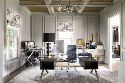  Eclectic Family Home Office and Study. Pastureview by Lucinda Loya Interiors.