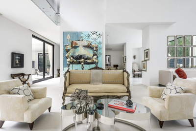  Modern Family Home Living Room. Saddlebranch by Lucinda Loya Interiors.