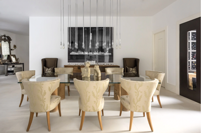  Art Nouveau English Country Family Home Dining Room. Saddlebranch by Lucinda Loya Interiors.